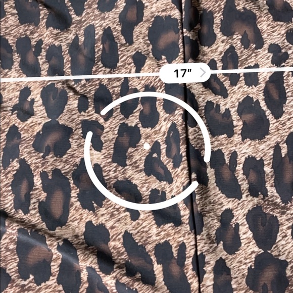 Ralph Lauren Leopard Dress Jersey material Side Ruching sleeveless - Picture 9 of 9